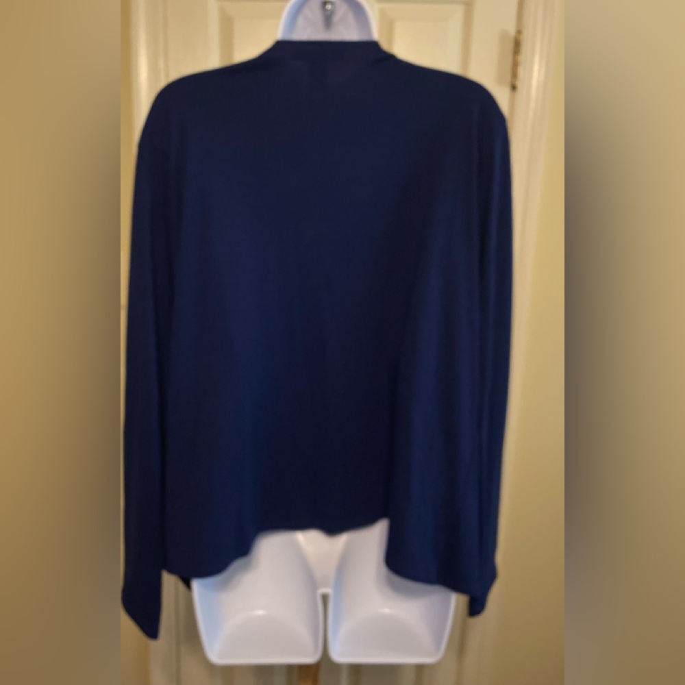 Style & Company - Woman’s royal blue cascading open cardigan sweater, Si… - Picture 2 of 8